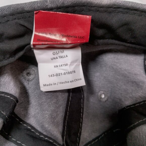 Peanuts Far Out Cap Hat Joe Cool Snoopy Woodstock Gray Red Canvas Strap Back - Picture 9 of 12